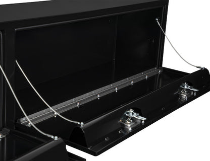 Buyers Products 96-in x 16-in x 13-in Black Steel Topsider Truck Box - 1702960