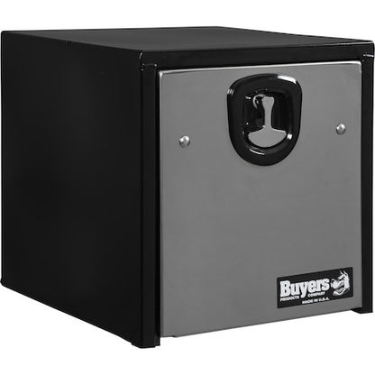 Buyers Products 18-in x 18-in x 18-in Black Steel Truck Box with Stainless Steel Door - 1702965
