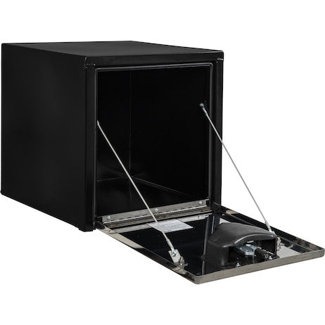 Buyers Products 18-in x 18-in x 18-in Black Steel Truck Box with Stainless Steel Door - 1702965