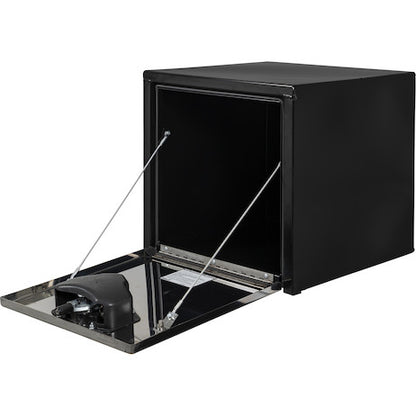 Buyers Products 18-in x 18-in x 18-in Black Steel Truck Box with Stainless Steel Door - 1702965