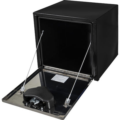 Buyers Products 18-in x 18-in x 18-in Black Steel Truck Box with Stainless Steel Door - 1702965