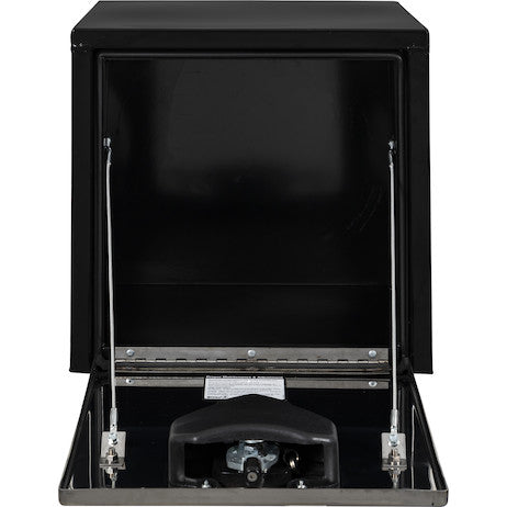 Buyers Products 18-in x 18-in x 18-in Black Steel Truck Box with Stainless Steel Door - 1702965