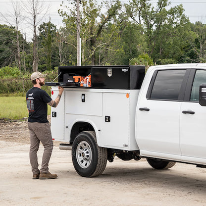 Buyers Products 18x16x90-in Black Steel Topsider Truck Box - 1703000