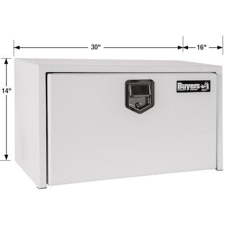 Buyers Products 30-in x 14-in x 16-in White Steel Underbody Truck Box - 1703203
