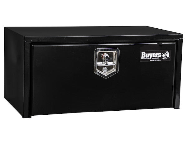 Buyers Products 14x16x30-in Black Steel Underbody Truck Box with Built-In Shelf - 1703304