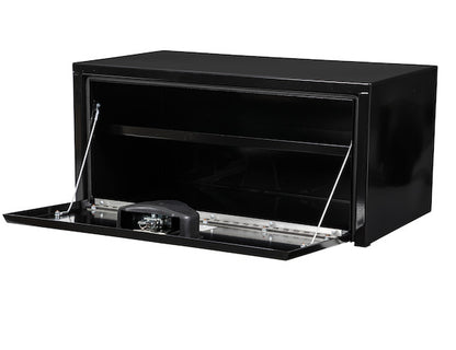 Buyers Products 14x16x30-in Black Steel Underbody Truck Box with Built-In Shelf - 1703304