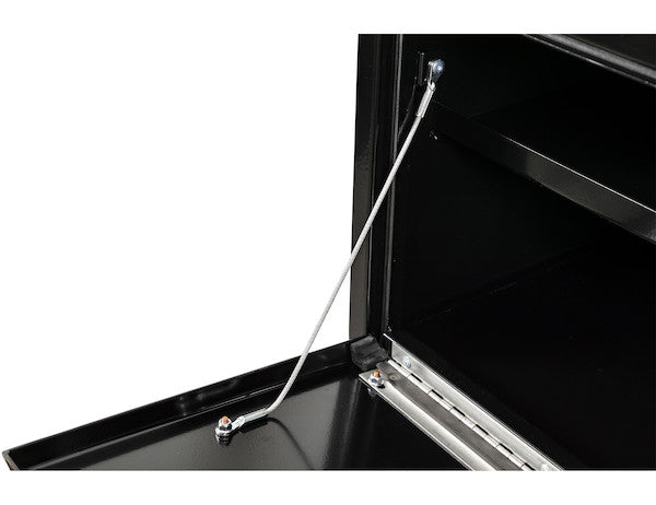 Buyers Products 14x16x30-in Black Steel Underbody Truck Box with Built-In Shelf - 1703304