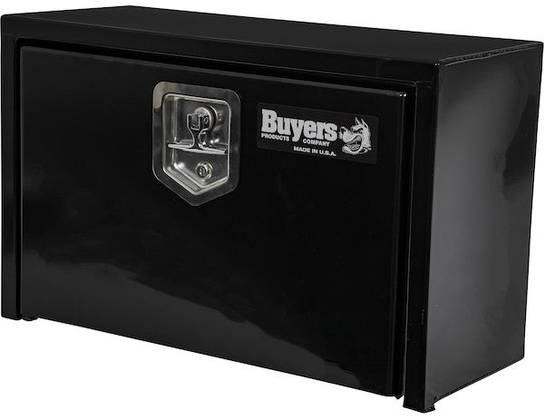 Buyers Products 15x10x24-in Black Steel Underbody Truck Box with T-HANDLE - 1703312