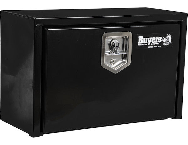 Buyers Products 15x10x24-in Black Steel Underbody Truck Box with T-HANDLE - 1703312