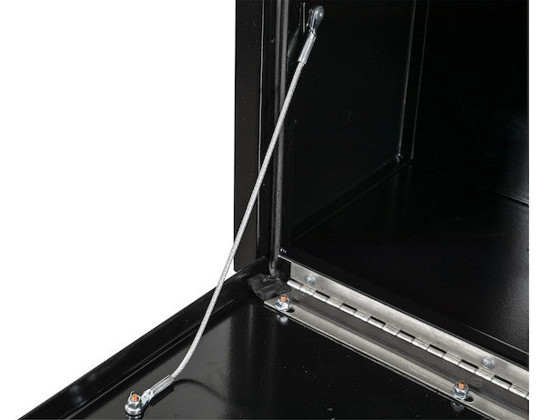 Buyers Products 15x10x24-in Black Steel Underbody Truck Box with T-HANDLE - 1703312