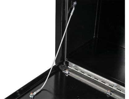 Buyers Products 15x10x24-in Black Steel Underbody Truck Box with T-HANDLE - 1703312