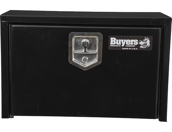 Buyers Products 15x10x24-in Black Steel Underbody Truck Box with T-HANDLE - 1703312