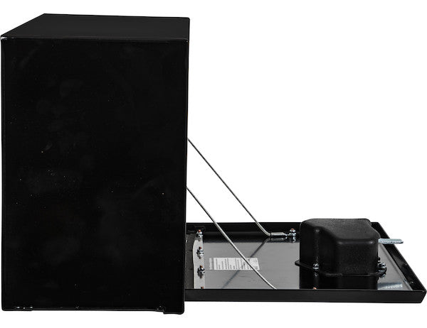 Buyers Products 15x10x24-in Black Steel Underbody Truck Box with T-HANDLE - 1703312