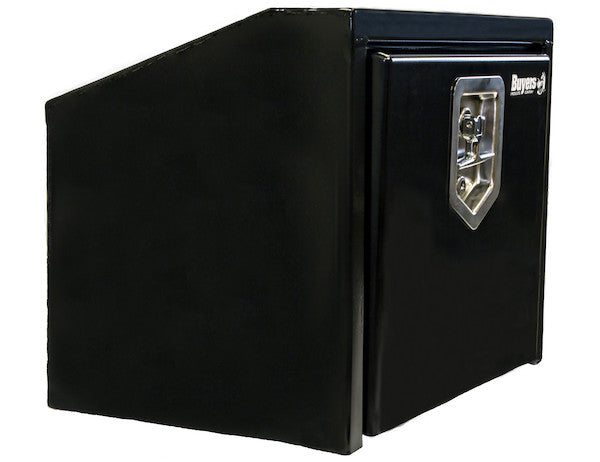 Buyers Products 18-in x 14-in x 12-in Black Steel Underbody Truck Box with Slanted Back - 1703351
