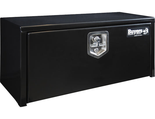 Buyers Products 14x12x30-in Black Steel Underbody Truck Box with T-HANDLE - 1703353