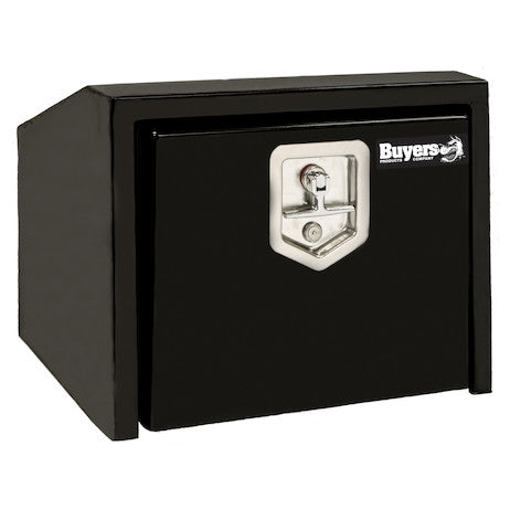 Buyers Products 14/10.5x12x30-in Black Steel Underbody Truck Box with Slanted Back - 1703355