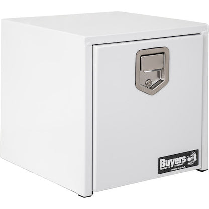 Buyers Products 18x18x18-in White Steel Underbody Truck Box with Paddle Latch - 1703495