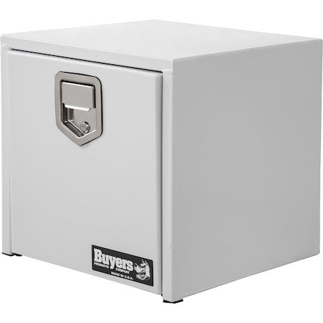 Buyers Products 18x18x18-in White Steel Underbody Truck Box with Paddle Latch - 1703495