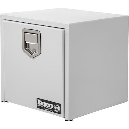 Buyers Products 18x18x18-in White Steel Underbody Truck Box with Paddle Latch - 1703495