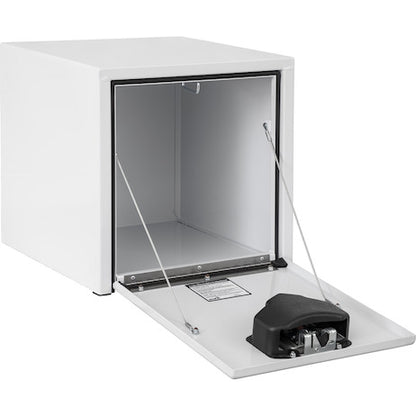 Buyers Products 18x18x18-in White Steel Underbody Truck Box with Paddle Latch - 1703495