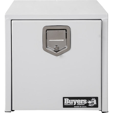 Buyers Products 18x18x18-in White Steel Underbody Truck Box with Paddle Latch - 1703495