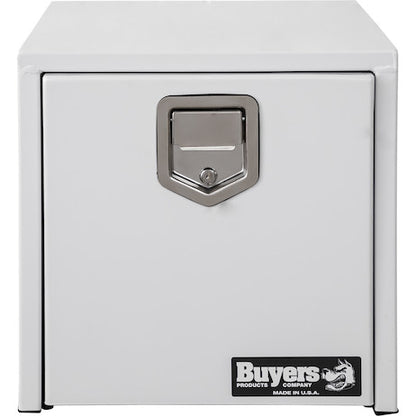 Buyers Products 18x18x18-in White Steel Underbody Truck Box with Paddle Latch - 1703495