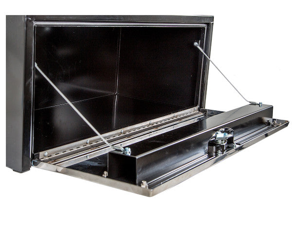 Buyers Products 36-in x 14-in x 16-in Black Steel Truck Box with Stainless Steel Door - 1703705