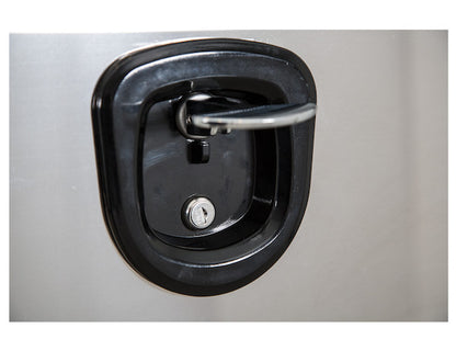 Buyers Products 24-in x 18-in x 18-in Black Steel Truck Box with Stainless Steel Door - 1702700