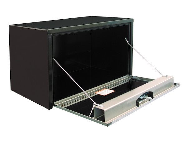Buyers Products 36-in x 24-in x 24-in Black Steel Truck Box with Stainless Steel Door - 1704705