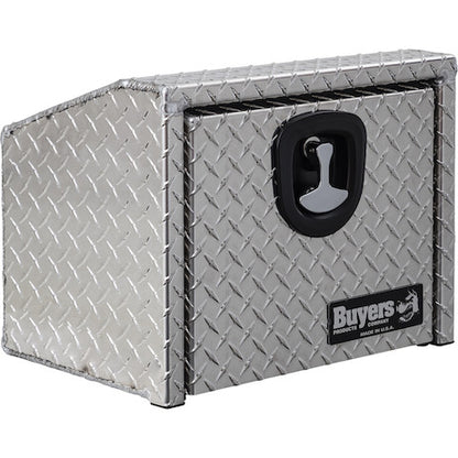 Buyers Products 14/10.74x12x18-in Diamond Tread Aluminum Underbody Truck Box with Slanted Back - 1705163