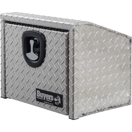 Buyers Products 14/10.74x12x18-in Diamond Tread Aluminum Underbody Truck Box with Slanted Back - 1705163
