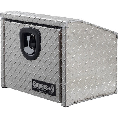 Buyers Products 24-in x 14-in x 12-in Diamond Tread Aluminum Underbody Truck Box with Slanted Back - 1705166