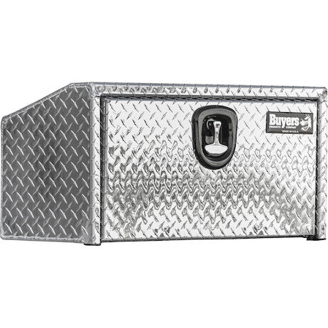 Buyers Products 14/10.74x12x18-in Diamond Tread Aluminum Underbody Truck Box with Slanted Back - 1705163