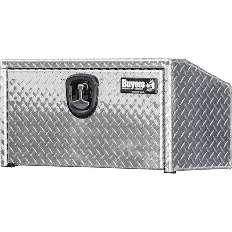 Buyers Products 24-in x 14-in x 12-in Diamond Tread Aluminum Underbody Truck Box with Slanted Back - 1705166