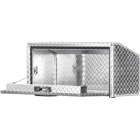 Buyers Products 24-in x 14-in x 12-in Diamond Tread Aluminum Underbody Truck Box with Slanted Back - 1705166