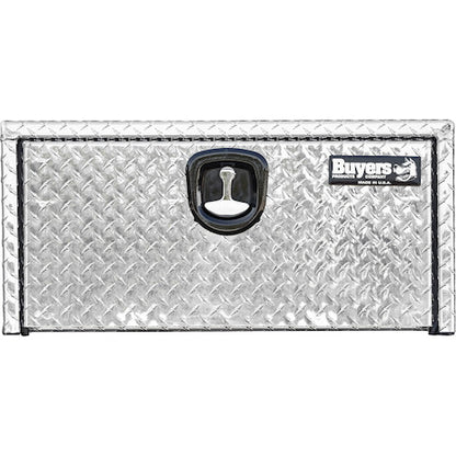 Buyers Products 30-in x 14-in x 12-in Diamond Tread Aluminum Underbody Truck Box with Slanted Back - 1705169