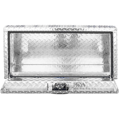 Buyers Products 14/10.74x12x18-in Diamond Tread Aluminum Underbody Truck Box with Slanted Back - 1705163