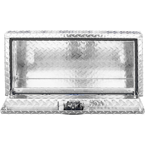 Buyers Products 24-in x 14-in x 12-in Diamond Tread Aluminum Underbody Truck Box with Slanted Back - 1705166