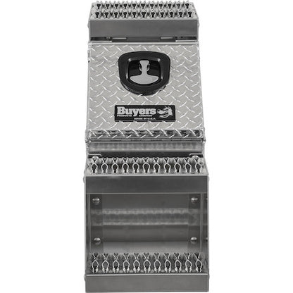 Buyers Products 24x28x12-in Heavy Duty Diamond Tread Aluminum Step Box - 1705180