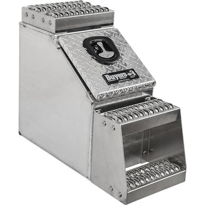 Buyers Products 24x28x18-in Heavy Duty Diamond Tread Aluminum Step Box - 1705181