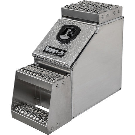 Buyers Products 24x28x18-in Heavy Duty Diamond Tread Aluminum Step Box - 1705181