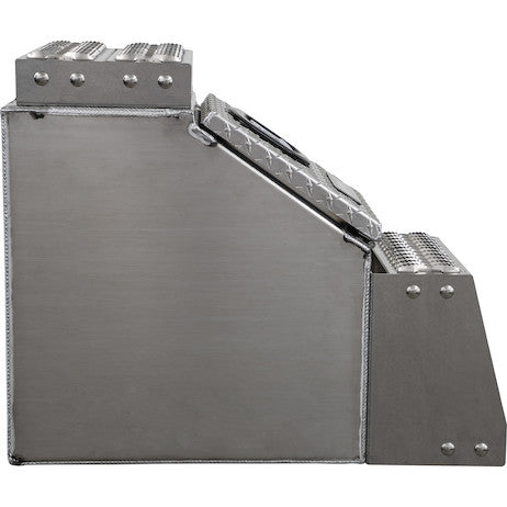 Buyers Products 24x28x18-in Heavy Duty Diamond Tread Aluminum Step Box - 1705181