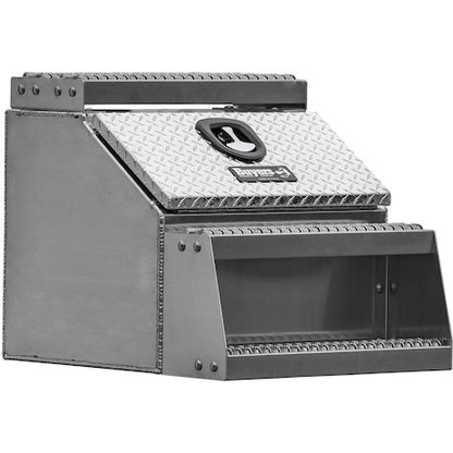 Buyers Products 24x28x24-in Heavy Duty Diamond Tread Aluminum Step Box - 1705182