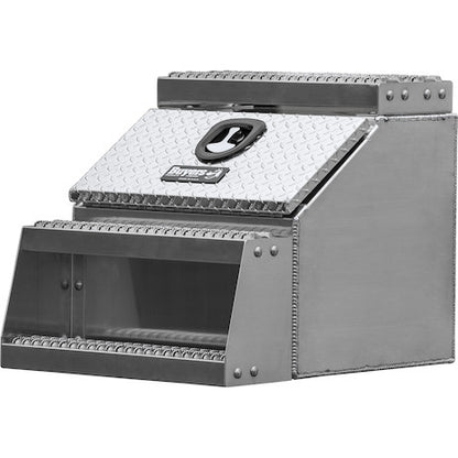 Buyers Products 24x28x24-in Heavy Duty Diamond Tread Aluminum Step Box - 1705182