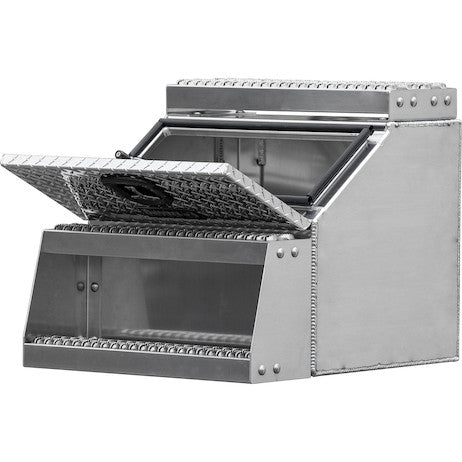 Buyers Products 24x28x24-in Heavy Duty Diamond Tread Aluminum Step Box - 1705182