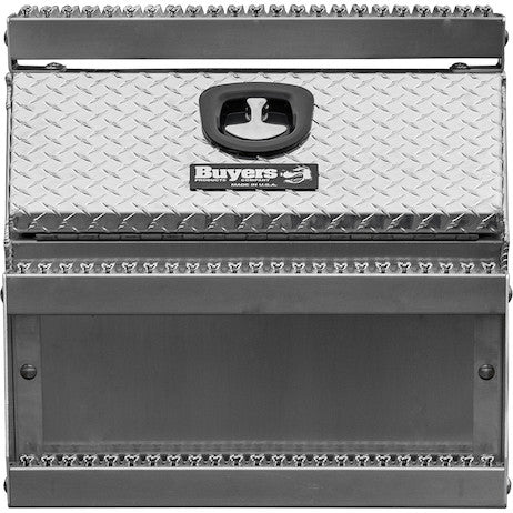 Buyers Products 24x28x24-in Heavy Duty Diamond Tread Aluminum Step Box - 1705182
