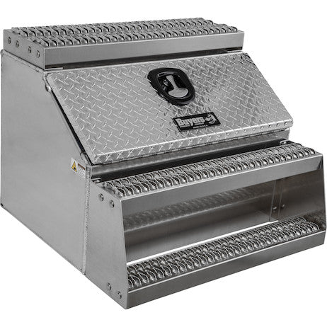 Buyers Products 24x28x30-in Heavy Duty Diamond Tread Aluminum Step Box - 1705183