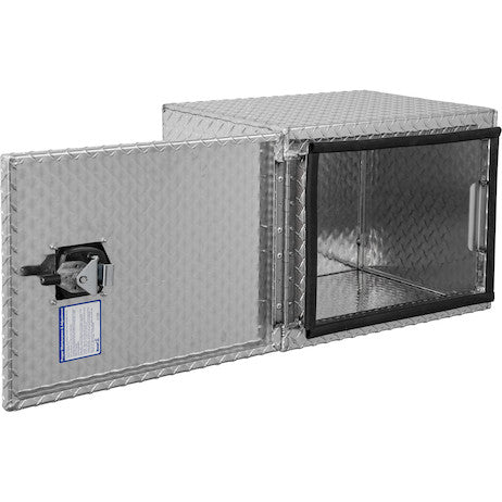 Buyers Products 24-in x 18-in x 18-in Diamond Tread Aluminum Underbody Truck Box - Single Barn Door - 1705200