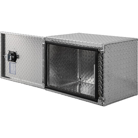 Buyers Products 24-in x 18-in x 18-in Diamond Tread Aluminum Underbody Truck Box - Single Barn Door - 1705200