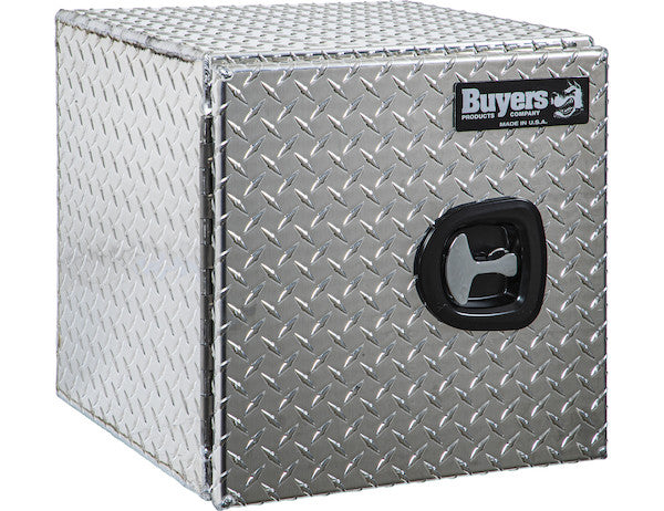 Buyers Products 18-in x 18-in x 18-in Diamond Tread Aluminum Underbody Truck Box - Single Barn Door - 1705201